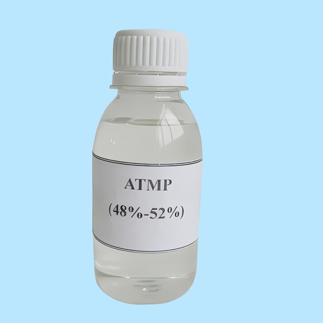 A bottle of ATMP (Amino Trimethylene Phosphonic Acid) chemical compound