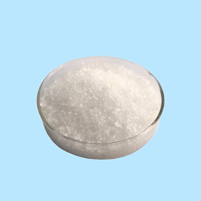 A white crystalline powder of HEDP (1-Hydroxyethylidene-1,1-diphosphonic acid).