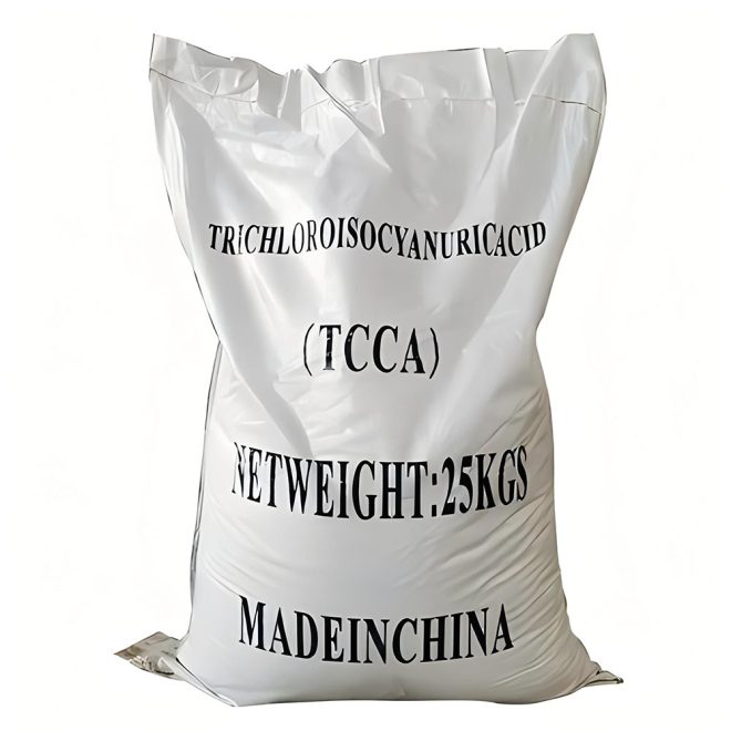 A bag of Trichloroisocyanuric Acid Powder